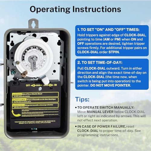 2026 Upgraded T101R 24-Hour Mechanical Timer Switch, Indoor/Outdoor Use - Image 7