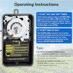 2026 Upgraded T101R 24-Hour Mechanical Timer Switch, Indoor/Outdoor Use - Image 7