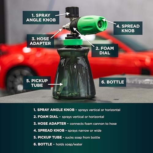 Armour Detail Supply - DRFT Foam Cannon – High-Output Snow Foam Sprayer for Pressure Washers, Adjustable Fan & Soap Control, Thick Suds for Safe Car Wash - Image 6