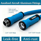 Garden Hose 5/8 in x 100 ft, Made of TPE (BetterThan PVC/Hybrid Polymer), Lightweight yet Durable Water Hose with Ergonomic Grip, Drinking Water Safe Material, All-Weather, 3/4" GHT Fittings - Image 3