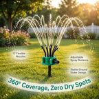 360° Coverage Precision Garden Irrigation Sprinkler, Multiple Sprinklers on One Hose, Multi Directional Lawn Sprinkler for Yard & Roof Cooling Wateringgarden Sprinkler (3) - Image 5