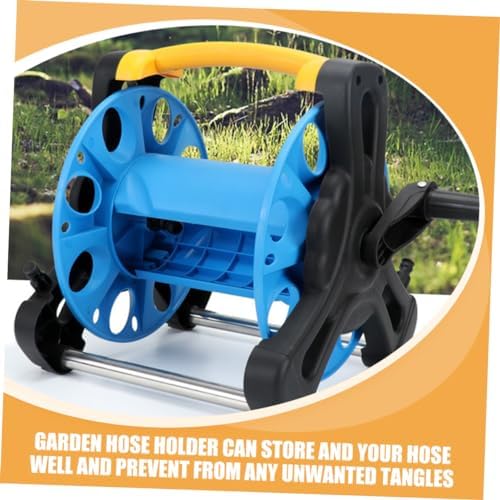 POPETPOP Freestanding Garden Hose Storage Rack Water Hose Reel Holder for Outdoor Use Simple Design for Patio and Lawn - Image 4