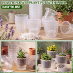Self Watering Plant Pots, 4.7'', Transparent, 36 Pcs - Image 5
