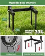 Garden Hose Holder, Freestanding Water Hose Reel Stand, Holds 160 FT, Black - Image 3