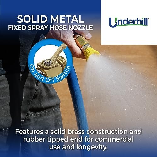 Underhill Precision Rainbow with High Flow Control Valve Garden Water Hose Nozzle, 15 GPM 80 PSI, 3/4-Inch Thread Inlet by 1-Inch, HN1500CV - Image 5