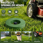 Yaomiao 8 Pieces Sprinkler Head Protector, 6.3 Inch Green Nylon Ring - Image 5