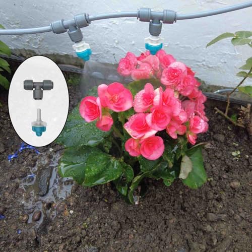 Drip Irrigation System for Garden with Water Timer Plug-in Quick Connection Drip Irrigation Kit 5/16“ID and 1/4 Inch Pipe Auto Watering System for Garden Spray, for Greenhouse, Lawn, Potted Plants - Image 5
