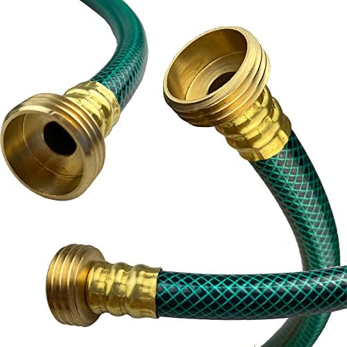 Darnassus PVC Garden Hose 1/2 Inch Green Heavy Duty Water Hose with Solid Brass Fittings,No Leaking, Flexible,for outdoors,Lawns,Patio (100 FT, Green, Brass Fittings) - Image 3