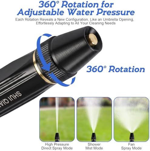 2026 NEW Home High-Pressure Car Wash Water Gun, Garden Hose Nozzle High Pressure Powerful, Jet Nozzle Power Washer for Sturdy Watering and Pressure Cleaning (Pacifier Interface Type B) - Image 4