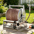 Stainless Steel Wall Mounted Floor Standing Hose Reel A-15mHose by Unknown