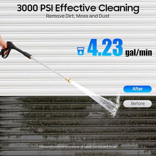3000 PSI Pressure Washer Spray Gun Kit, Universal M22 Connector Power Washer Gun with 5 Quick Connect Nozzles, Compatible with Generac Briggs Craftsman - Image 7
