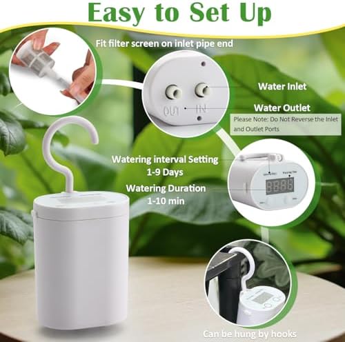 5-Tier Ebb & Flow Hydroponic Plant Stand Bundle with Timer Auto Watering Pump, Siphon Circulation Self Irrigation Growing System for Seed Starter Trays & Potted Plants Indoor Balcony Greenhouse - Image 3