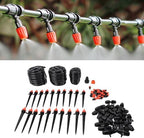 Greenhouse Micro Drip Irrigation Kit, Automatic Irrigation System Patio Misting Plant Watering System with Adjustable Nozzle Quick Connect Automatic Sprinkler Kit for Lawn - Image 7