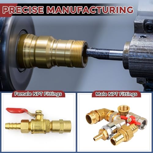 8pcs Brass Hose Barb Fittings 3/4" Hose Barb to 3/4" NPT Female - Image 6