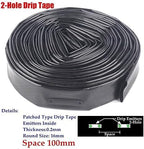 1pcs 16mm 2-Hole Irrigation Drip Tape, for Greenhouse Under Film Irrigation Drip Hose Micro Irrigation System Streamline Soaker Hose 5~50m (Color : Space 100mm, Size : 50meters (164ft)) - Image 2