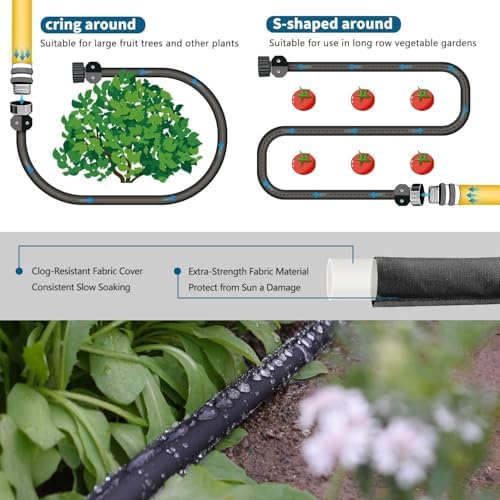 Flat Soaker Hose 25FT 2-Pack for Garden Beds - Image 3