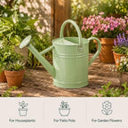1 Gallon Metal Watering Can for Indoor Outdoor Plants, Pistachio Green - Image 3