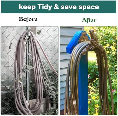 Sungmor Heavy Duty Cast Iron Garden Hose Holder | Water Hose Hanger Wall Mounted | Decorative Indoor Outdoor Hose Rack Reel | 50FT 75FT 100FT Water Hose Bulter Storage | Lovely Frog Metal Hose Stand - Image 6