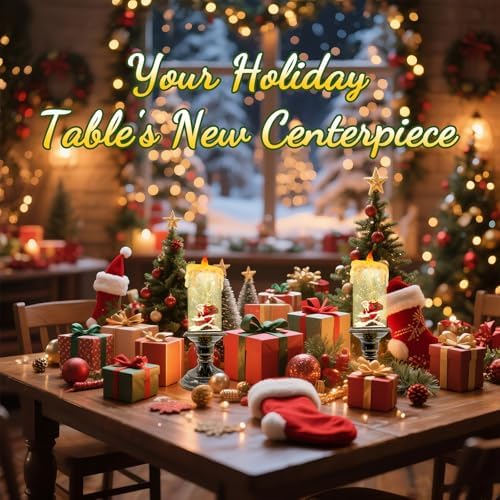 Christmas Snow Globe Candle, Battery Powered with Timer, Christmas Flameless Candles Lantern with Santa Claus for Home Decoration Festival Gift, Snow Globe Candle Light for Christmas Decorations - Image 7
