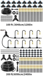 1/4 Inch Watering Hose Set with Adjustable Brass Nozzles, Fittings, Stakes and Ties for Raised Bed Garden Care Drip Watering Set Irrigation Hose Garden Mist Adjustable Nozzle Fast Fit Tubing Patio - Image 3