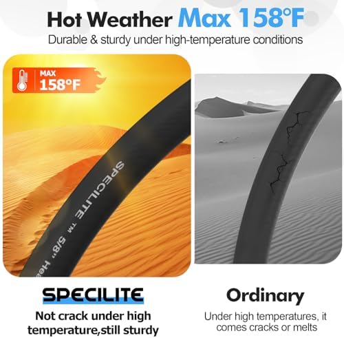 SPECILITE 5/8" Hot/Cold Garden Water Hose 150 ft, -50℉-158℉, Black - Image 3