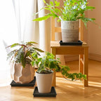 NATSUKY Square Plant Saucer 14 Inch 4 Pack Tray Plastic Pot for Outdoor - Image 2