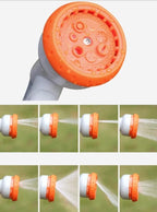 Garden Hose Nozzle, Heavy Duty Metal Water Hose Nozzle with 8 Adjustable Spray Patterns, - Image 3