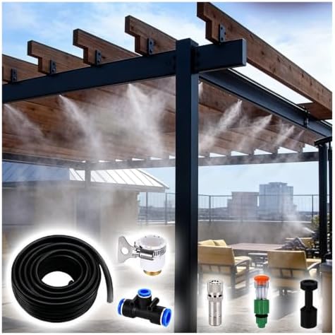 ERRULAN Patio & Backyard Misting Cooling System Kit, Outdoor Water Spray Mist Kit for Garden, Deck & Terrace, Summer Heat Relief Cooling System by ERRULAN
