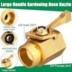 Therwen 6 Pack 3/4 Inch Brass Garden Hose Shut off Valve Water Connector - Image 3