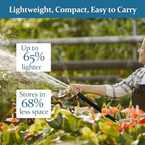 Garden Hose 75 ft, Made of TPE (BetterThan PVC/Hybrid Polymer), Lightweight yet Durable Water Hose with Ergonomic Grip, Drinking Water Safe Material, All-Weather, 3/4" GHT Fittings - Image 3