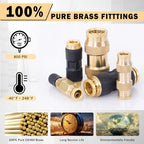 CheeMuii 32PCS Brass DOT Air Line Fittings DOT Quick Connect Straight Union - Image 3
