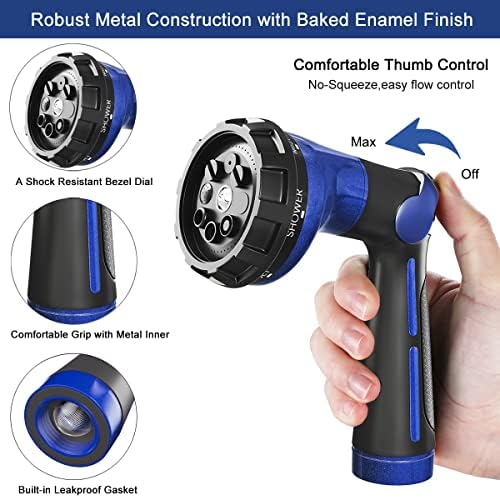 FANHAO High Pressure Spray Nozzle with Thumb Control+Heavy Duty Fireman's Hose Nozzle - Image 7