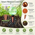 12 Pack 17 oz Self Watering Globes for Plants with Covers, Green - Image 5