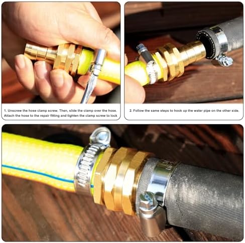UNWAVER Garden Hose Repair Kit for 3/4" or 5/8" Brass Hose Repair Adapter - Image 5