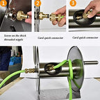 Garden Hose Holder, Stainless Steel Garden Hose Reel, 2 in 1Water Hose Reel, Hand Wall/Floor Mounted Hose Stand for Yard Lawn - Image 3