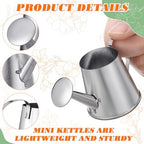 Layhit 50 Pcs Mini Watering Can Miniature Galvanized Watering Pot Water Can - Image 3