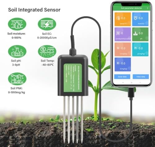 8-in-1 USB Soil Sensor,Waterproof And Rust Proof Probe USB Sensor For Soil Analysis With PH For Temperature/humidity/EC/PH Tester EEE0454086 - Image 3