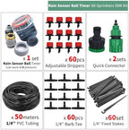 Garden Supplies 50M-5M DIY Drip Irrigation System Automatic Watering Garden Hose Micro Drip Watering Kits with Adjustable Drippers Nozzle(KIT006-50M) - Image 2