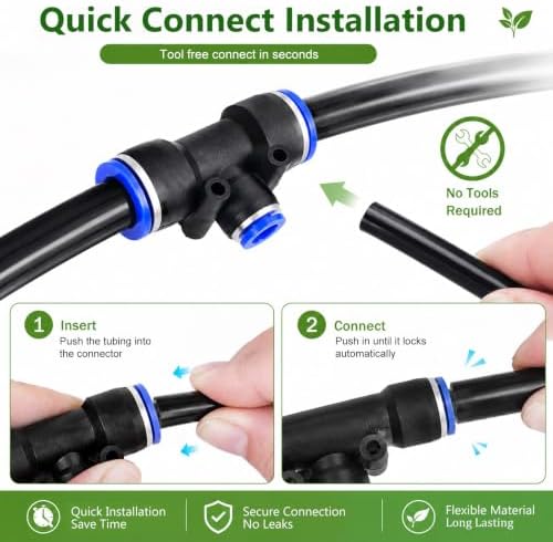 66-200 Ft Expandable Garden Irrigation System - Efficient Lawn Sprinkler Kit for Yard, Easy Setup, Adjustable Spray, Perfect for Garden Watering - Image 4