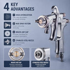Wolter W‑101 Spray Gun, Fine & Uniform Atomization, Professional for Water‑Based Paint, Ideal for Home Renovation & DIY Painting Projects (Wolter W‑101‑S, 0.8mm, 600ml) - Image 4
