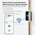 Frizzlife LP365-P Smart Water Monitor and Automatic Shutoff - 0.01 GPM Ultrasonic Micro Leak Detection, Wi-Fi / APP Control, Pressure+Flow Monitoring, 24/7 Water Usage Reports, Fits 1.25" and 1" - Image 5