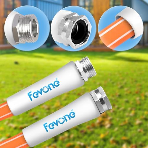 FEVONE 50 ft Hybrid Polymer Garden Hose, Heavy Duty Water Hose - Image 4