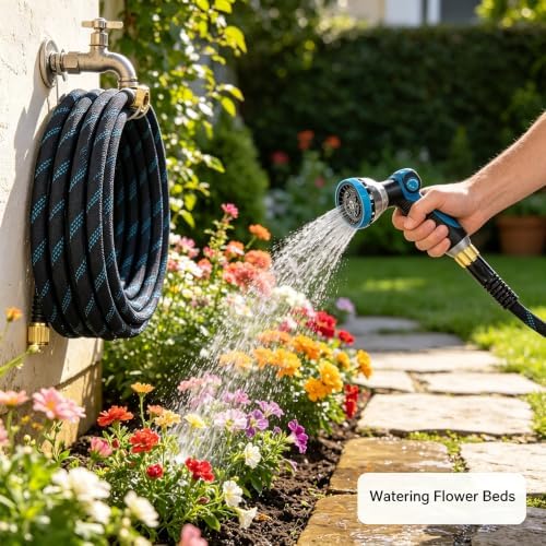 Non Expanding Garden Hose 100 Ft Kink Free Flexible Water Hose with - Image 5