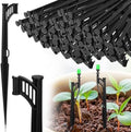 100 Pcs 12.8" Irrigation Drip Support Stakes 1/4 Inch Drip Irrigation Stakes for 1/4 Inch Drip Irrigation Tubing Hose Holder Drip Irrigation Support Stakes for Gardens Irrigation Supplies by Sibosen