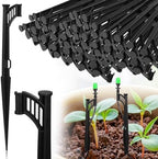 100 Pcs 12.8" Irrigation Drip Support Stakes 1/4 Inch Drip Irrigation Stakes for 1/4 Inch Drip Irrigation Tubing Hose Holder Drip Irrigation Support Stakes for Gardens Irrigation Supplies by Sibosen