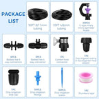 Drip Irrigation System Kit - Automatic Garden Watering System with G-Type 360° Rotating Micro Sprinkler Heads & 50FT 8/11mm & 33FT 4/6mm Irrigation Tubing for Garden, Lawn, Greenhouse, Yard, Plant - Image 5
