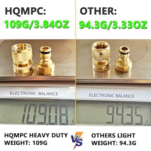 HQMPC Garden Hose Quick Connect Solid Brass Hose Quick Fitting Easy For Garden Watering No-Leak 3/4 inch GHT (6 Sets) - Image 2