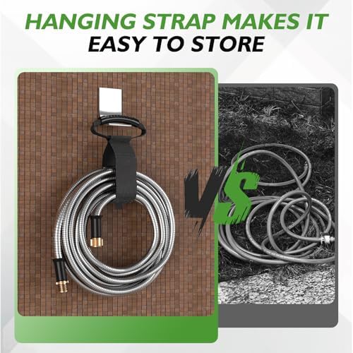 75 FT Leak-proof Stainless Steel Metal Garden Hose,Non-Expanding Water Hose - Image 5
