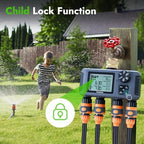 Insoma Water Timer with Brass Inlet, 4 Independent Zones Outdoor Hose Timer for Garden Faucet with Auto/Manual/Rain Delay Mode, IPX5 Waterproof, Sprinkler Irrigation Controller for Yard Lawn - Image 5