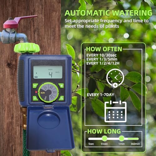 Garden Automatic Water Timer Digital Electronic Solenoid Valve Sprinkler Timer with Rain Sensor Waterproof Controller System - Image 2